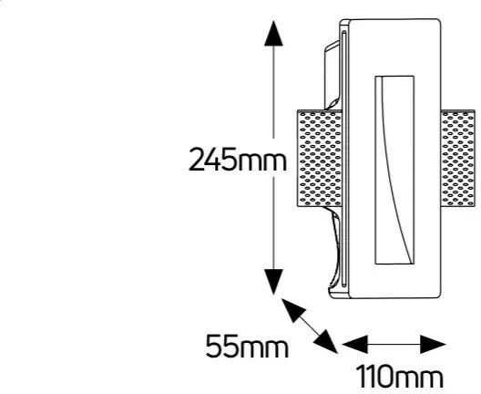 Geyer Modern Lamp Wall with Socket GU10 White 11x11cm