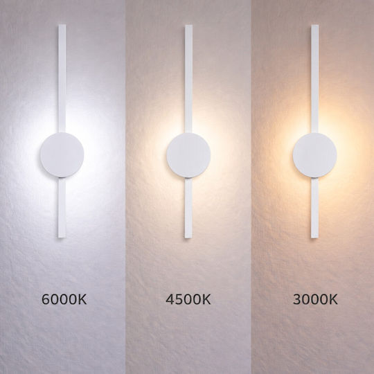 VenCore Modern Wall Lamp with Integrated LED and Adjustable White Light 11x5.5cm