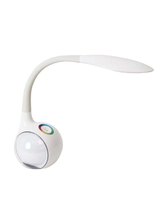 Platinet LED Office Lamp with Flexible Arm in White Color