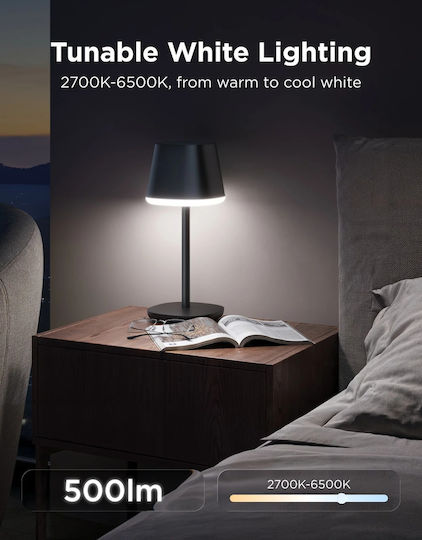 Govee Table Lamp LED with White Shade and Black Base