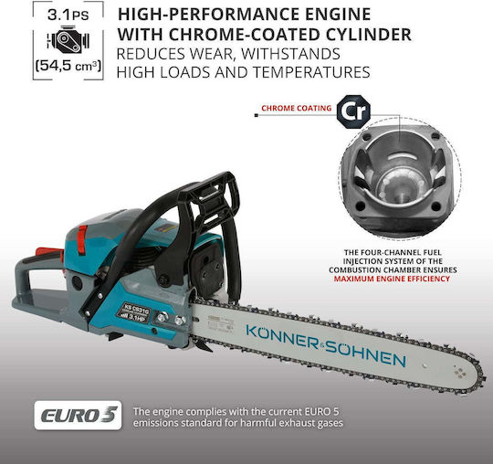 Gasoline Chainsaw 54.5cc 5.6kg with 40cm Blade