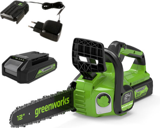 Greenworks GD24CS30K4 Pruning Battery Chainsaw 1x4Ah Brushless 24V 2.6kg with Blade 30cm