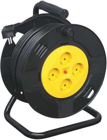 Eurolamp Extension Reel Cord 3 x 1.5mm²/50m Black