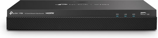 TP-LINK Nvr2016h v2 Записващо устройство NVR 16 Канала с Резолюция 4K VIGI NVR2016H v2.0