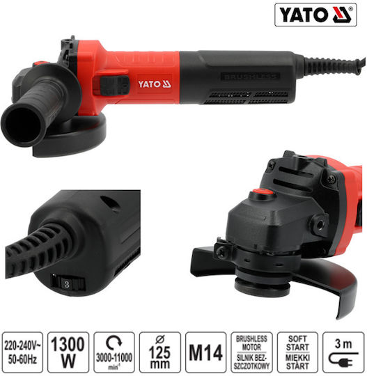 Yato YT-821017 Ъглошлайф 125mm Електрически 1300W