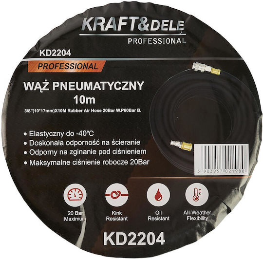 Crimped Pneumatic Hose 10 M Kraft&dele 10 X 17 Mm 20 Bar Kd2204