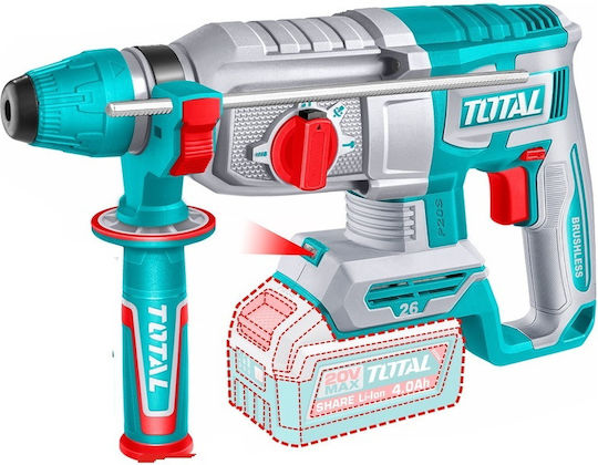 Total TRHLI-262085E Ciocan rotopercutor cu baterie 20V 2x4Ah