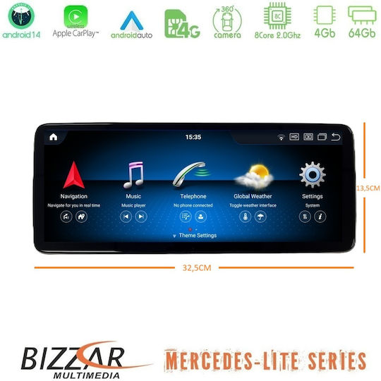 Bizzar Auto-Audiosystem Für Mercedes-Benz E Klasse 2016-2016 Mit Touchscreen 8" Bluetooth USB WiFi GPS Apple CarPlay Android Auto