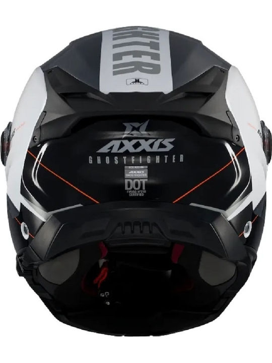 Axxis Ghostfighter SV Maniac Schwarz/Weiß Motorradhelm Flip-Up DOT / ECE 22.06 Gewicht (+/-50 gr) mit Sonnenblende