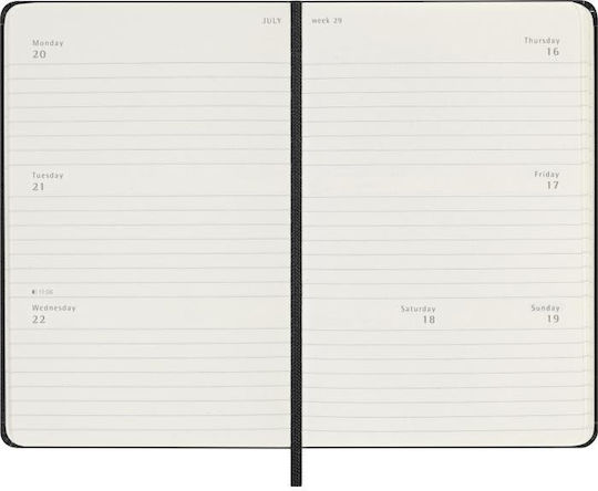 Moleskine Седмичен дневник 2026/27 Черен 9x14см.