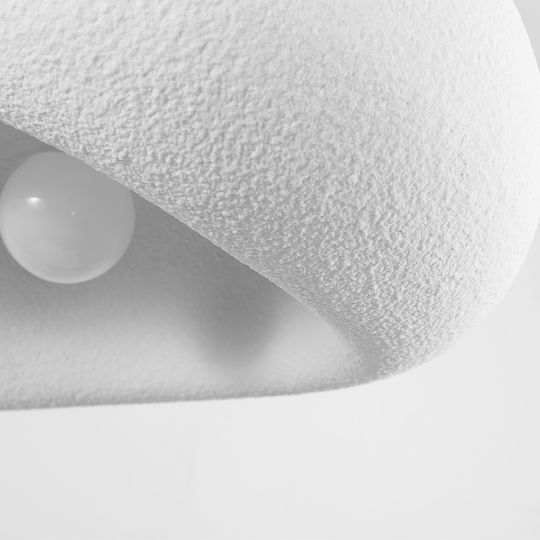 Agora Lighting Πλαφονιέρα Οροφής 45εκ. Λευκή με Ντουί E27