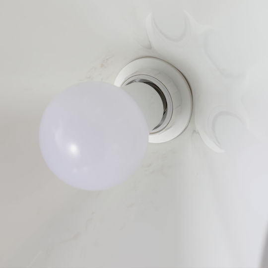 Agora Lighting Adjustable White Ceiling Light with E27 Socket 35x35cm