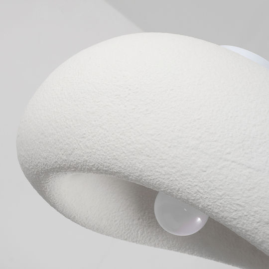 Agora Lighting Πλαφονιέρα Οροφής 45εκ. Λευκή με Ντουί E27