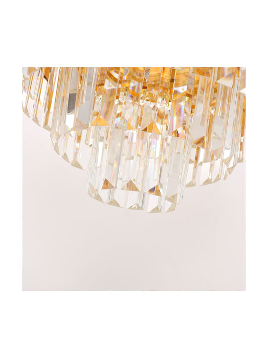Agora Lighting Agora Lighting Kronleuchter 6xE14 Ø50cm mit Kristallen Gold