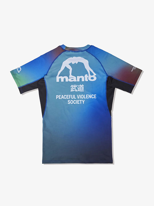 Manto Ανδρική Κοντομάνικη Μπλούζα MN-R895-BL για Jiu-Jitsu Μπλε