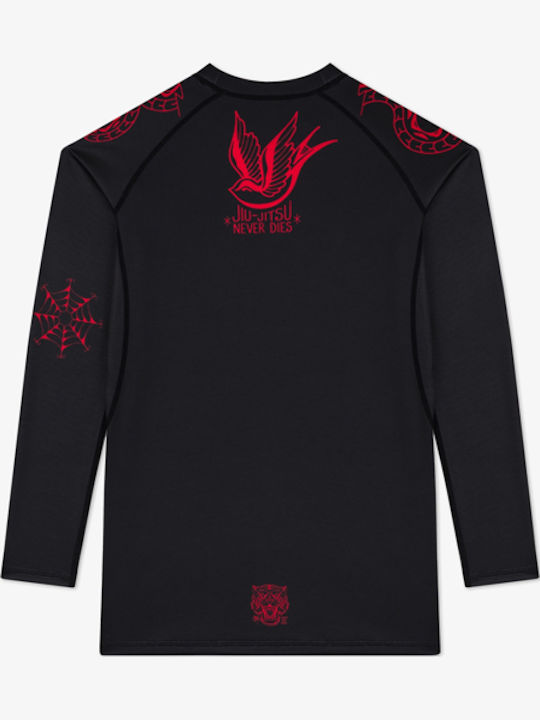 Manto Men's Short Sleeve Shirt MN-R961-BK for Jiu-Jitsu Black