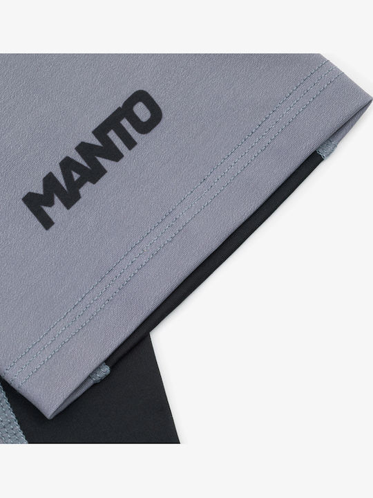 Manto Ανδρική Κοντομάνικη Μπλούζα MN-R971-GY για Jiu-Jitsu Γκρι