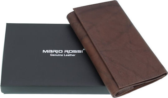 Mario Rossi 099-06 Кожена Тютюнева Кутия Кафява с Магнитно Закопчаване 15.5x8.5см