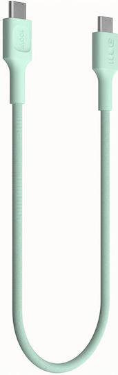 Green Cell Плетен Кабел USB-C мъжки - USB-C 100W PD Зелен 0.3m KABGC100PS30MG