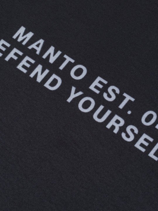 Manto Men's Short Sleeve Shirt MN-R970-BK for Jiu-Jitsu Black