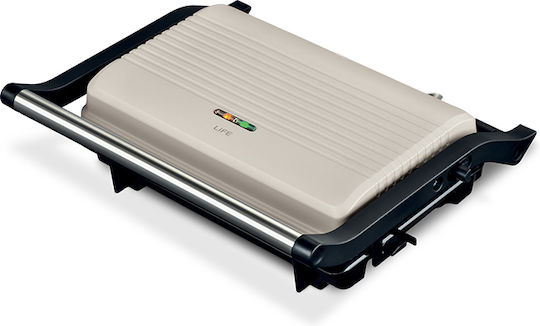 Life Сандвич мейкър Грил 1000W Сив