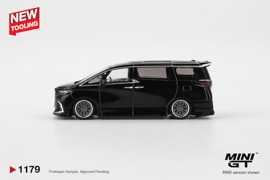Model Mașină Toyota Alphard 40 Negru 2025 Scara 1:64 Mini GT MGT01179-L