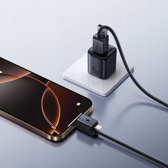 Baseus USB към Type-C / Lightning кабел Черен 1m
