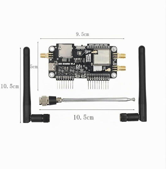 Placă de Extindere 3 în 1 Nrf24 Esp32 Flipper Zero Cc1101 Modul 2.4g Wifi Slot Card Sd Firmware Marauder Preinstalat