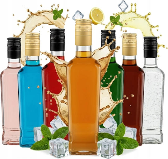 5x Jack Walker Sticle De Sticlă 500ml Sticlă De Vin Lichior Moonshine