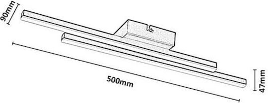 Rabalux Smart Black Mount Ceiling Light with Integrated LED