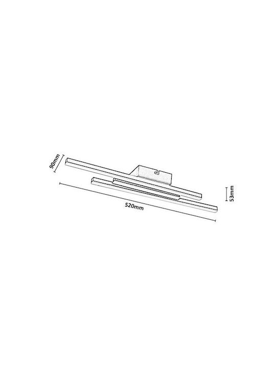 Rabalux Smart Deckenleuchte Schwarz mit Integrierter LED
