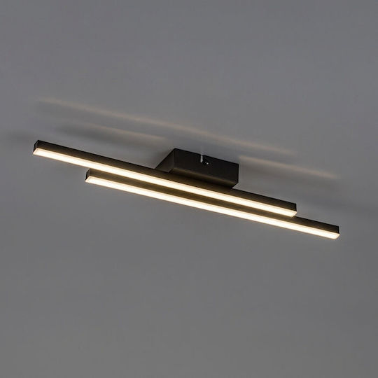 Rabalux Smart Black Mount Ceiling Light with Integrated LED