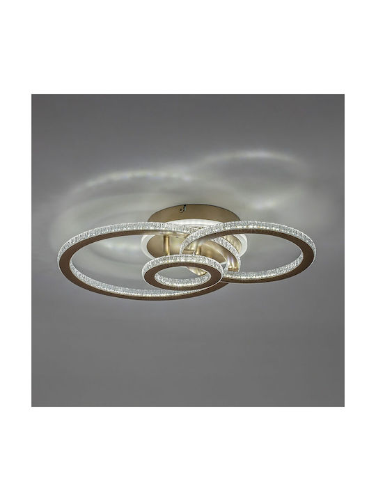 Rabalux Smart Deckenleuchte montieren 52cm Gold mit Integrierte LED und Fernbedienung