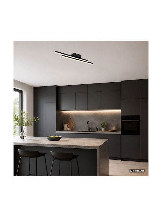 Rabalux Smart Deckenleuchte Schwarz mit Integrierter LED