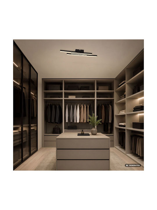 Rabalux Smart Deckenleuchte Schwarz mit Integrierter LED