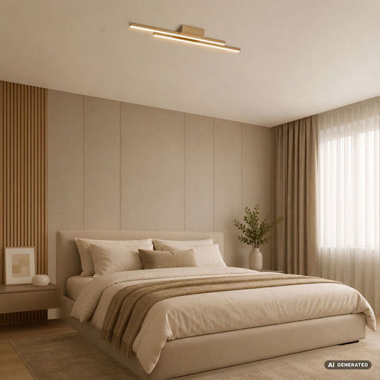 Rabalux Smart Πλαφονιέρα Οροφής Χρυσή με Ενσωματωμένο LED