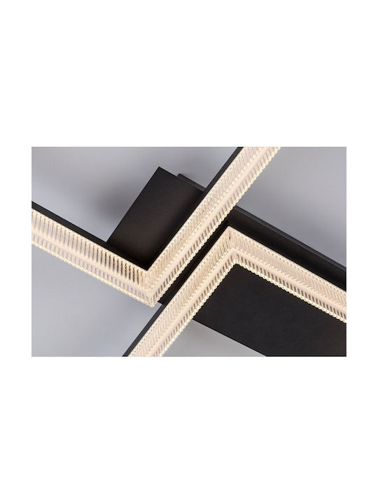 Rabalux Smart Deckenleuchte montieren 70cm Schwarz mit Integrierte LED und Fernbedienung