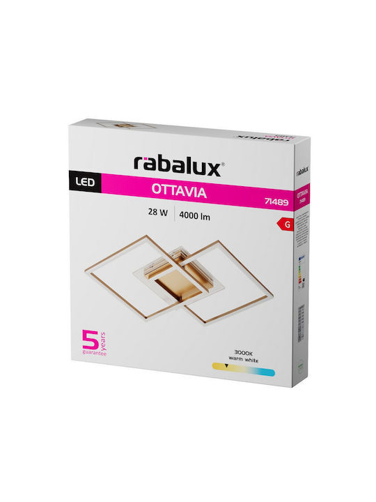 Rabalux Smart Deckenleuchte montieren 70cm Gold mit Integrierte LED