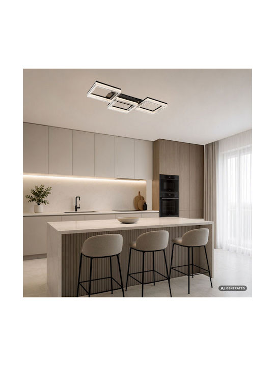 Rabalux Smart Deckenleuchte montieren 70cm Schwarz mit Integrierte LED und Fernbedienung