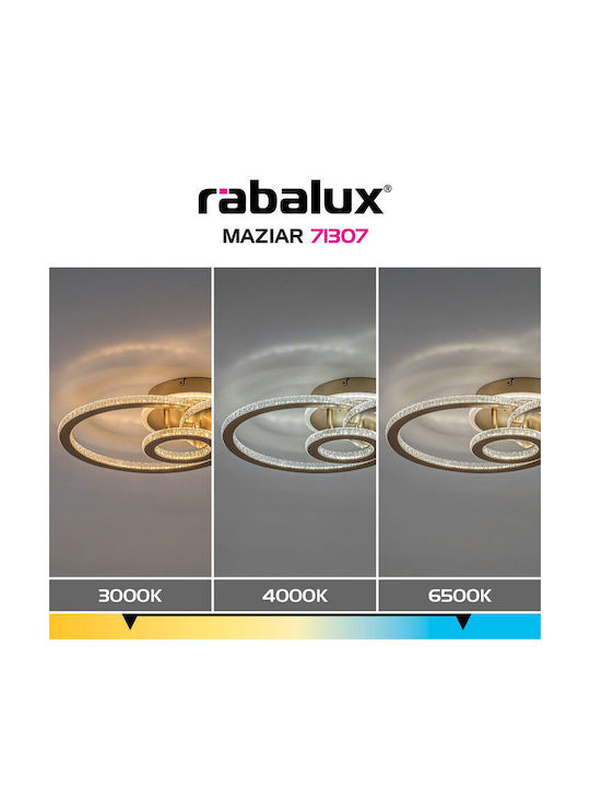 Rabalux Smart Deckenleuchte montieren 52cm Gold mit Integrierte LED und Fernbedienung