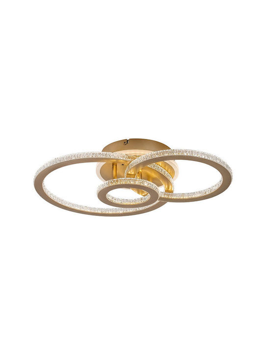 Rabalux Smart Deckenleuchte montieren 52cm Gold mit Integrierte LED und Fernbedienung