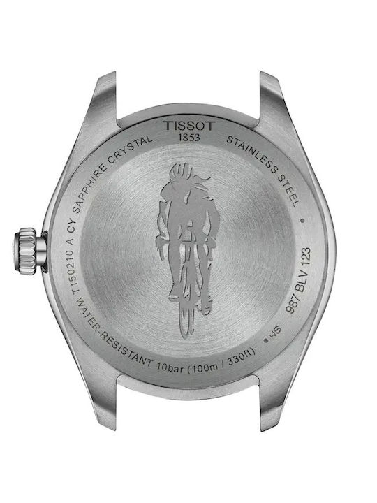 Tissot Pr 100 Мъжки Часовник 34mm На Батерия С Бяла Текстилна Каишка