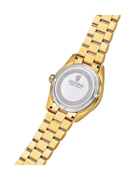 Festina Мъжки Часовник 40mm На Батерия Със Златист Металик Браслет