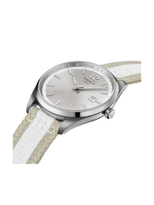 Tissot Pr 100 Мъжки Часовник 40mm На Батерия с Сива Текстилна Каишка