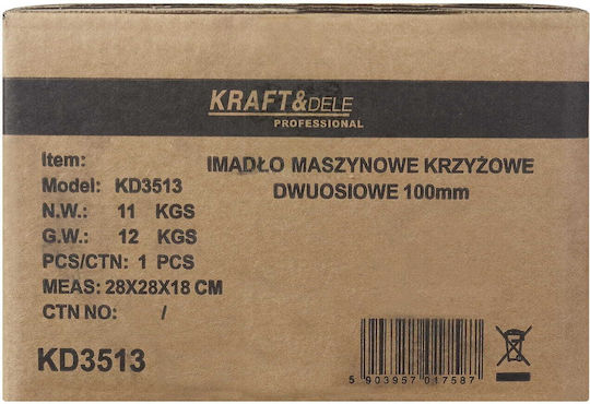 Kraft & Dele Σταθερή Μέγγενη Φρεζοδραπάνου από Μαντέμι με Μέγιστο Άνοιγμα 100mm