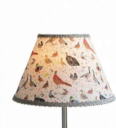 Birds Tischlampen für E27 Fassung mit Silberfarbenem Hut und Basis