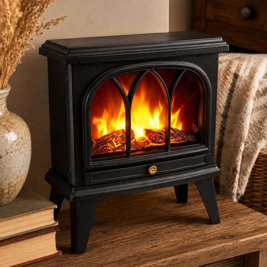 DKD Home Decor Decorative Lamp Warm White 2700K Fireplace 15x31x36cm