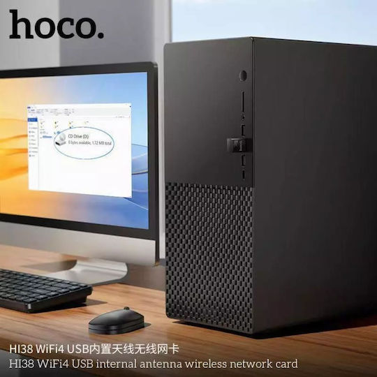 Hoco HI38 Адаптер за мрежа USB с безжично Wi-Fi свързване 150Mbps