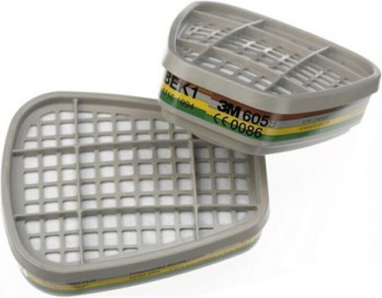 Set Mască de Protecție Respiratorie 3M-6200 2 Buc 3M-6051 Filtre 3M-5911 Prefiltre 3M-501 Capace