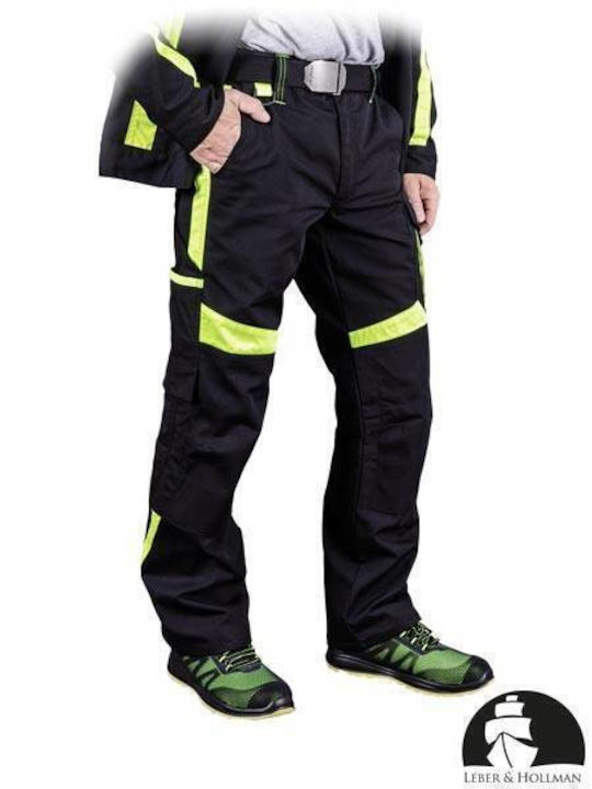 L.hollman Pantaloni De Lucru Reflectorizanți Negri L.hollman Pantaloni De Lucru Reflectorizanți Negri